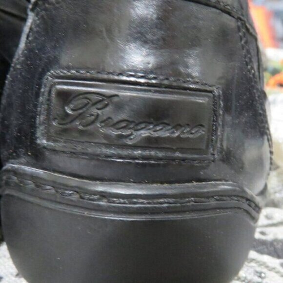 Bragano By Cole Haan Italian Woven Black Leather Classic Rubber Sole Loafers 10 - Picture 5 of 6